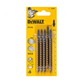 DeWalt DT2165 Полотно пильное, HСS, ламинат/ДСП, чист.пр.рез, 60мм, зуб 2,5мм, 5шт.