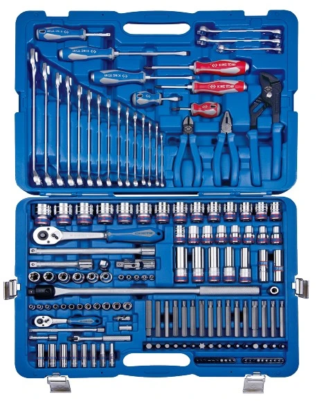 KING TONY Набор инструментов универсальный 153 ед. 1/4"+1/2" 6-ти гранные | 7553MR01