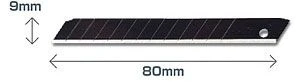 Лезвие OLFA ABB-10B сегментированные BLACK MAX, 9х80х0,38мм, 13 сегментов, 10шт