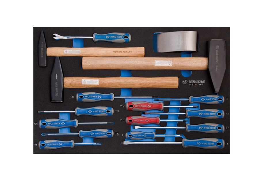 KING TONY Набор инструмента комбинированный 17 предмета (EVA ложемент) | 9-91217MRV