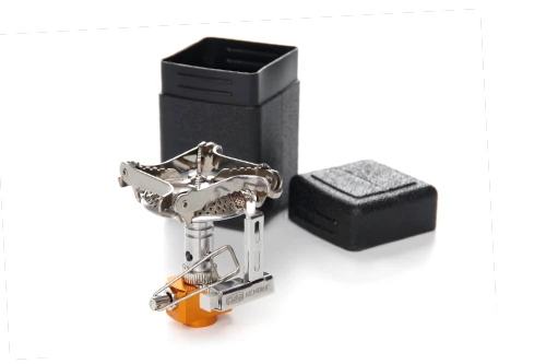 Портативная газовая горелка для кемпинга Мини складная с пьезоподжигом 70*58*81мм СИЛА