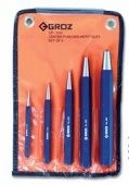 GROZ Набор из 5 центровочных кернеров, 2мм, 3мм, 4мм, 6мм, 10мм, для тяжелых работ CP/HD/5-ST