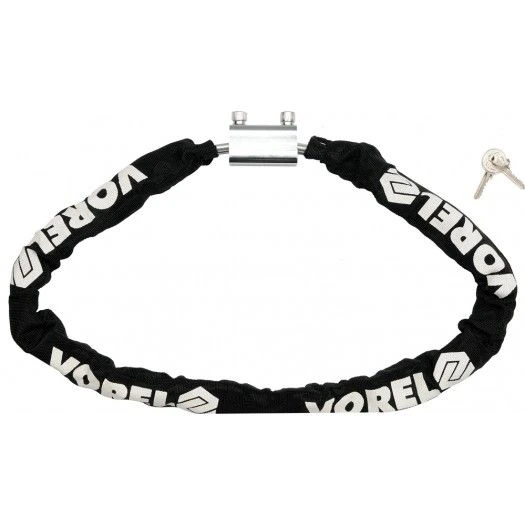 VOREL Замок велосипедний ланцюговий : Ø= 7 мм x 1200 мм. на ключ  | 77881