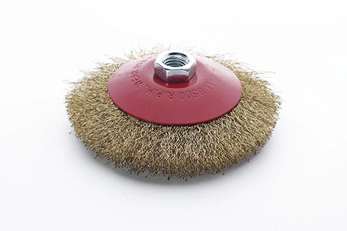 Щётка конус латуневая проволока 125мм (УШМ) APRO