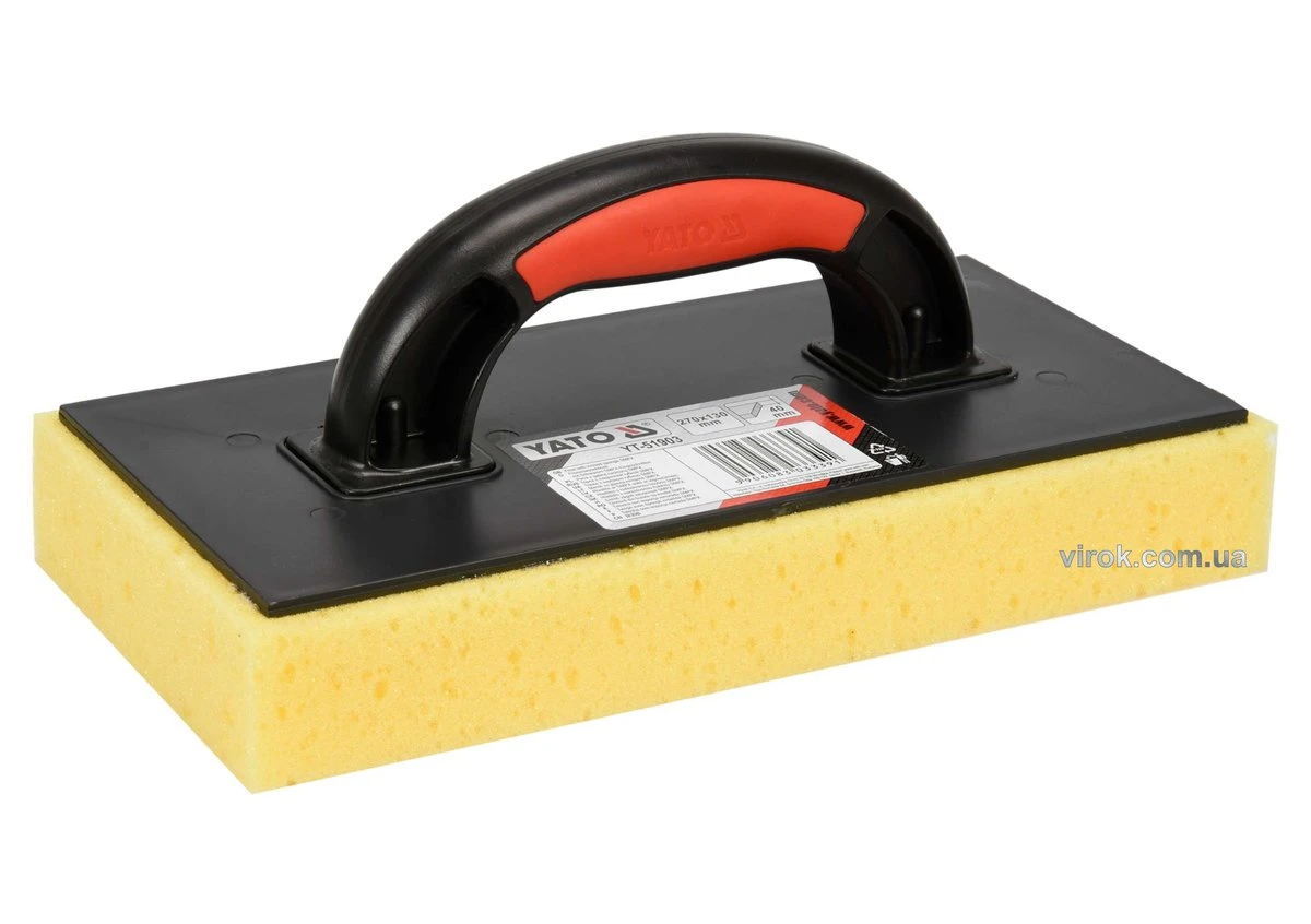 YATO Терка пластикова з губкою h= 40 мм YATO: 270 x 130 мм, для змивання керамічної плитки  | YT-519