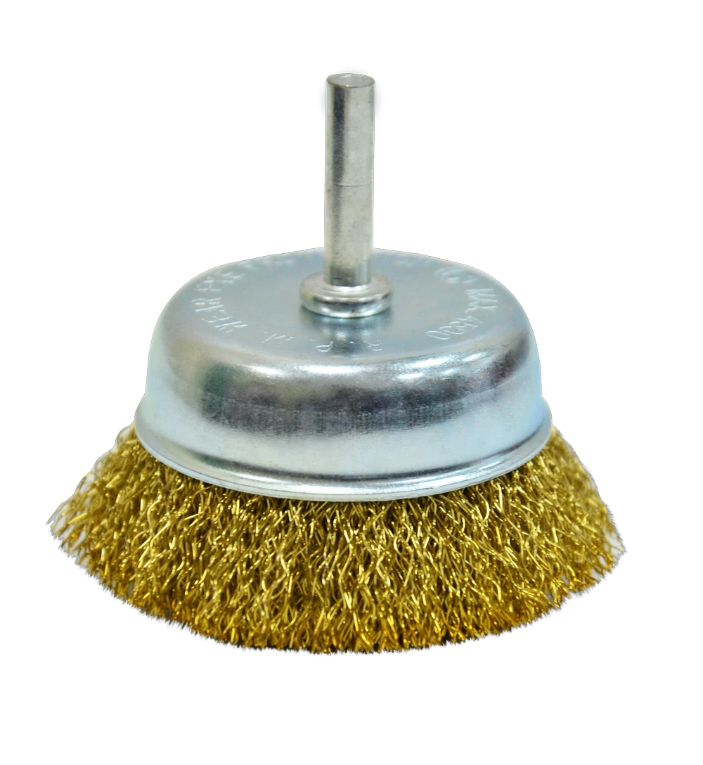 18-082 Щітка-крацовка "Чашка" латунна зі шпилькою, 50 мм | Spitce