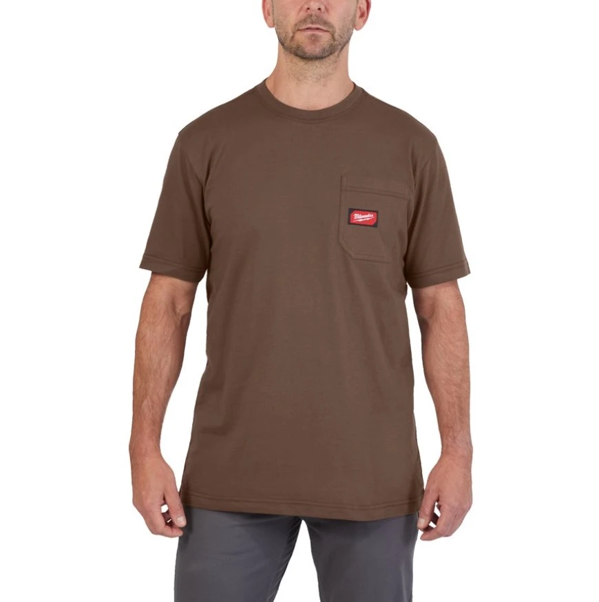 MILWAUKEE Футболка с короткими рукавами коричневая размер L | 4932493030