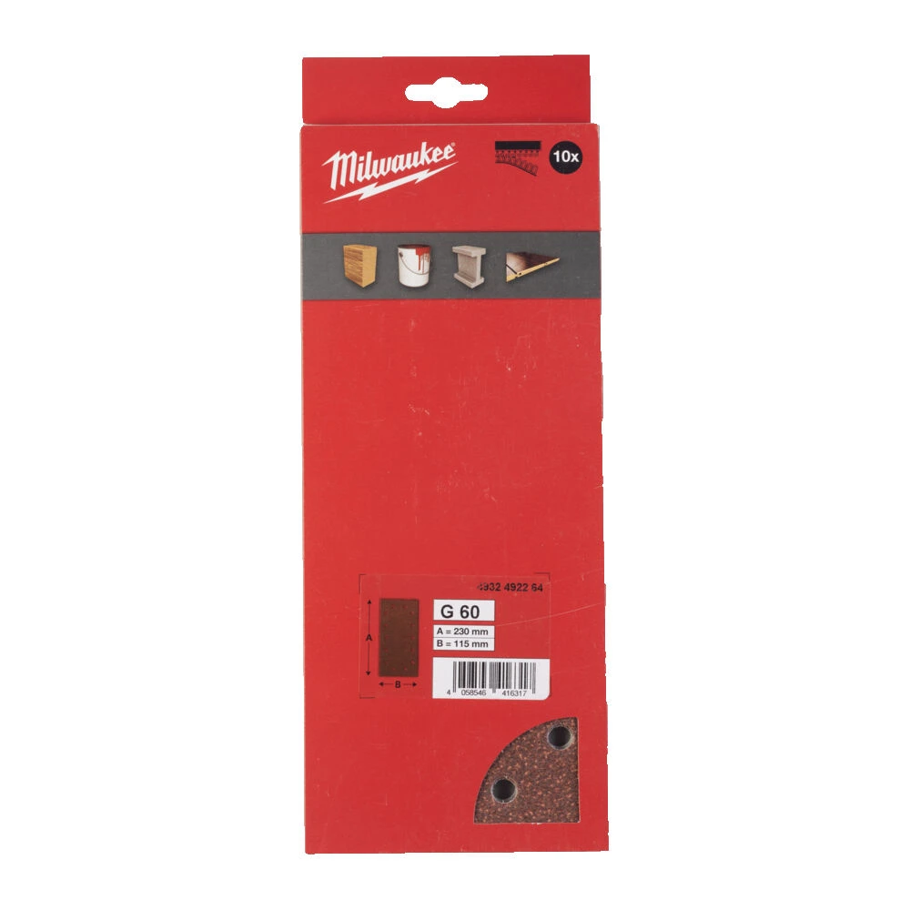 MILWAUKEE Шлифовальные листы 115 X 230 H&L GR 60 - 10 PCS | 4932492264