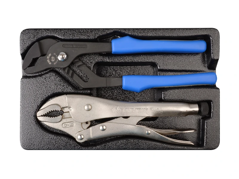 KING TONY Набор шарнирно-губцевого инструмента 2 ед.(захват кобра и пинцы с фиксатором) в ложементе 