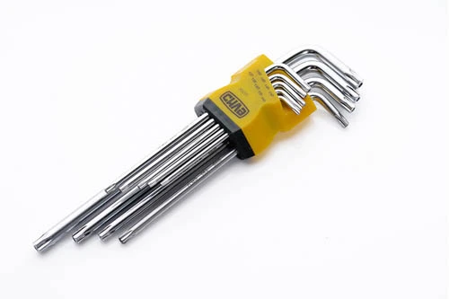 Набор торцевых ключей Torx T10, T15, T20, T25, T27, T30, T40, T45, T50 длинных CrV (9шт) СИЛА