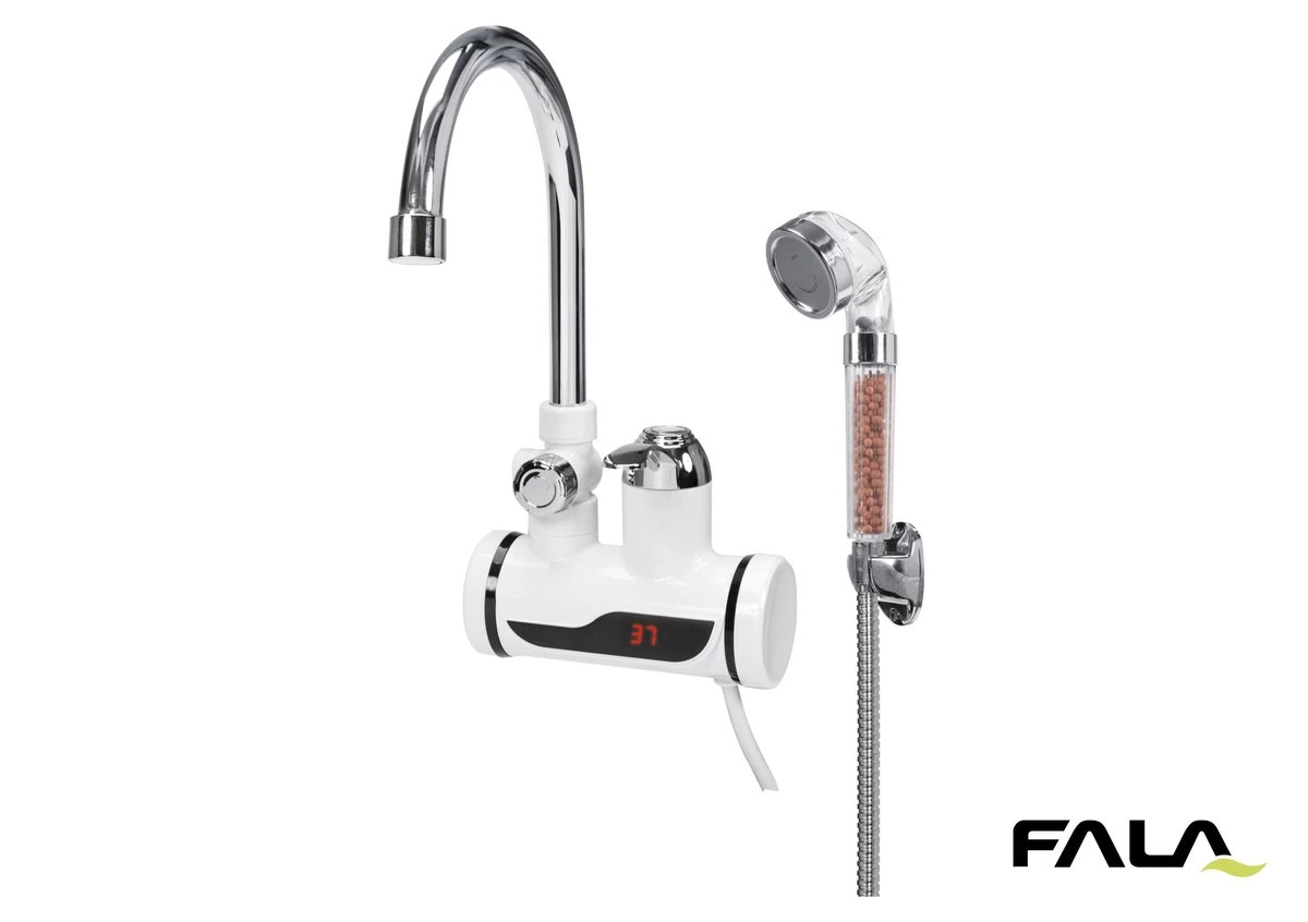 FALA Нагрівач води з LCD-дисплеєм KALTA-4 : 3кВт,до 60°С,тиск 0.1-0.6МПа,кабель-1.2 м + душовий комп