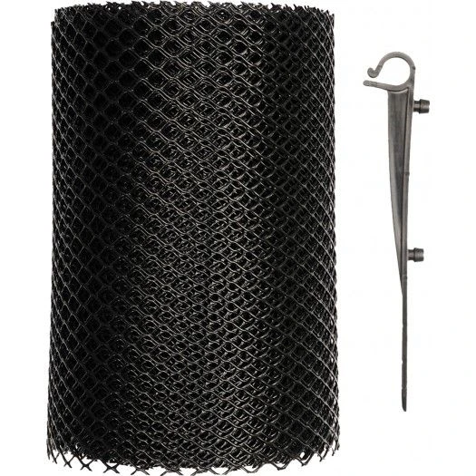 VOREL Сітка захисна для ринв від листя з 15 монтажними гаками 6 м / 18 см  | 69851