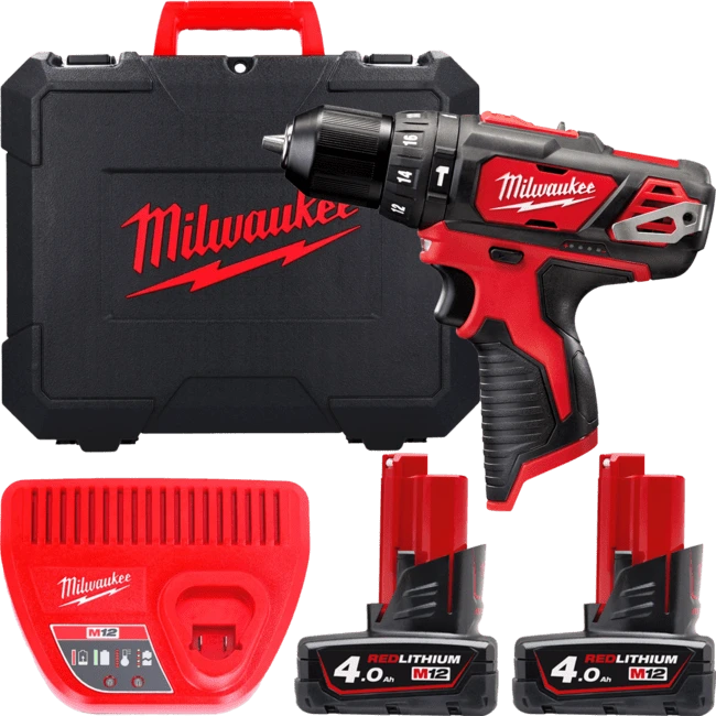 MILWAUKEE Аккумуляторная дрель-шуруповерт, крут. мом. 38 Нм, M12 BPD-402C 4933441935 | 4933441935