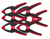 BESSEY Струбцина пружинная Clippix SET 20х20мм (3/4 "х3/4") мягкие накладки, эргономичные ручки 7 шт