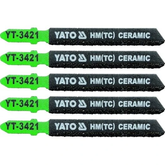YATO Полотно для електролобзика(кераміка) YATO : L= 75 мм. Уп. 5 Шт.  | YT-3421
