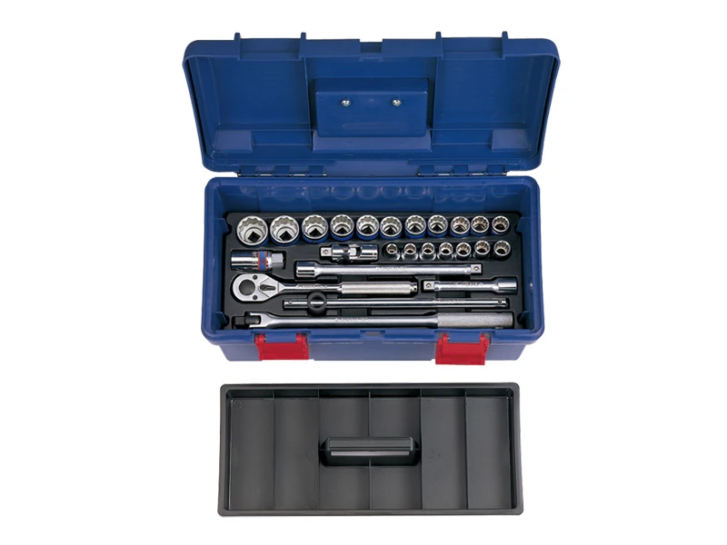 KING TONY Набор инструментов 26 ед. в пластиковом ящике 12гранн | 41026MR