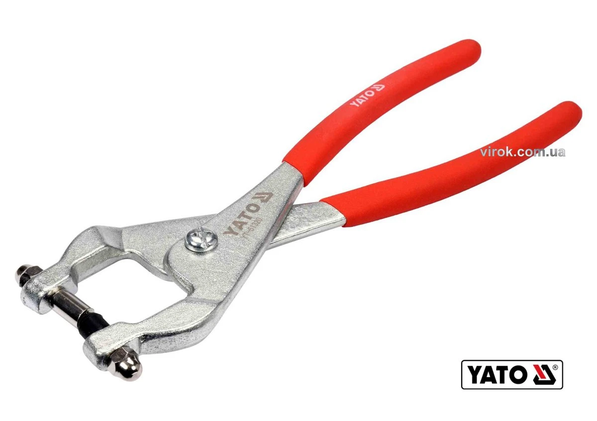 YATO Кліщі для проколювання отворів в металев. листах t≤ 0.8 мм YATO отворів Ø=3,2мм, L= 240мм  | YT