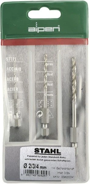 ALPEN Набор свёрл по металлу HSS-Super APM 3 6-KANT 0095200234100