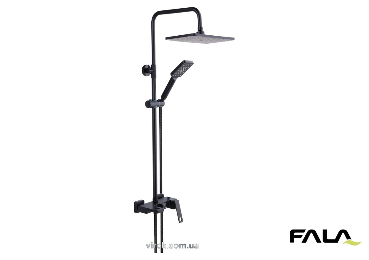 FALA Душовий комплект NOIR 1 : зі штивним і знімним розприскувачами  | 75883