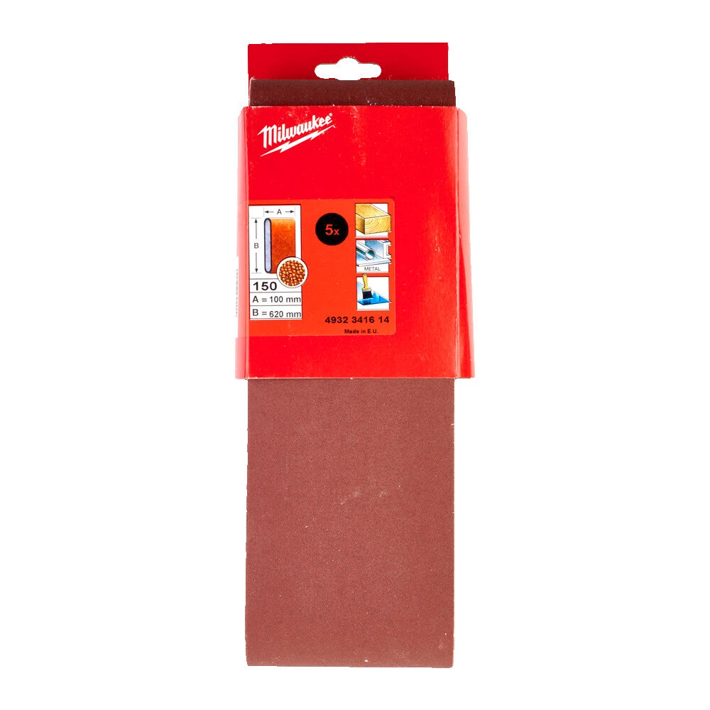MILWAUKEE Шлиф. лента 100х620 зерно 150 (5 шт) | 4932341614