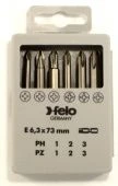 FELO Набор бит 73мм PZ1 PZ2 PZ3 PH1 PH2 PH3 - 6 шт. // 03291716