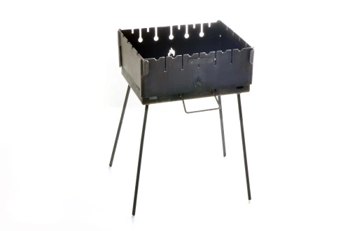 Мангал раскладной (кейс) толщина 3мм двухуровневый на 6 шампуров с чехлом и перчатками СИЛА