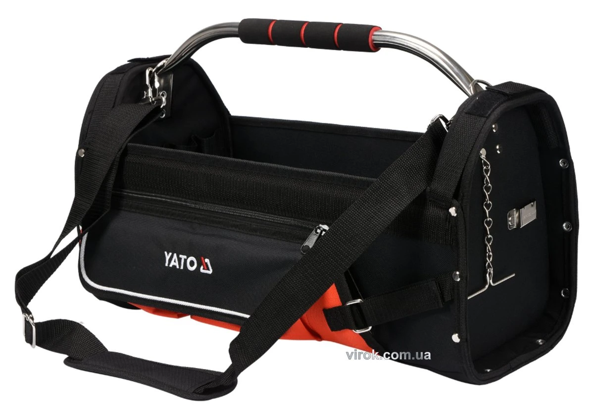 YATO Сумка відкрита для інструменту 22" YATO; 11 кишень, з трубним захоплювачем, з поліестеру  | YT-