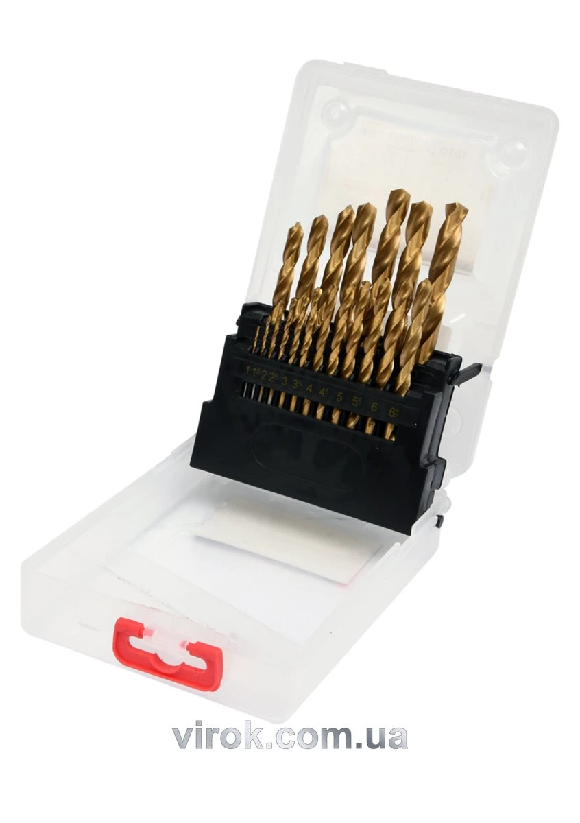 YATO Свердла по металу титанові YATO : HSS-TiN Ø= 1-10 мм. (Набір/19 Шт.)  | YT-44675