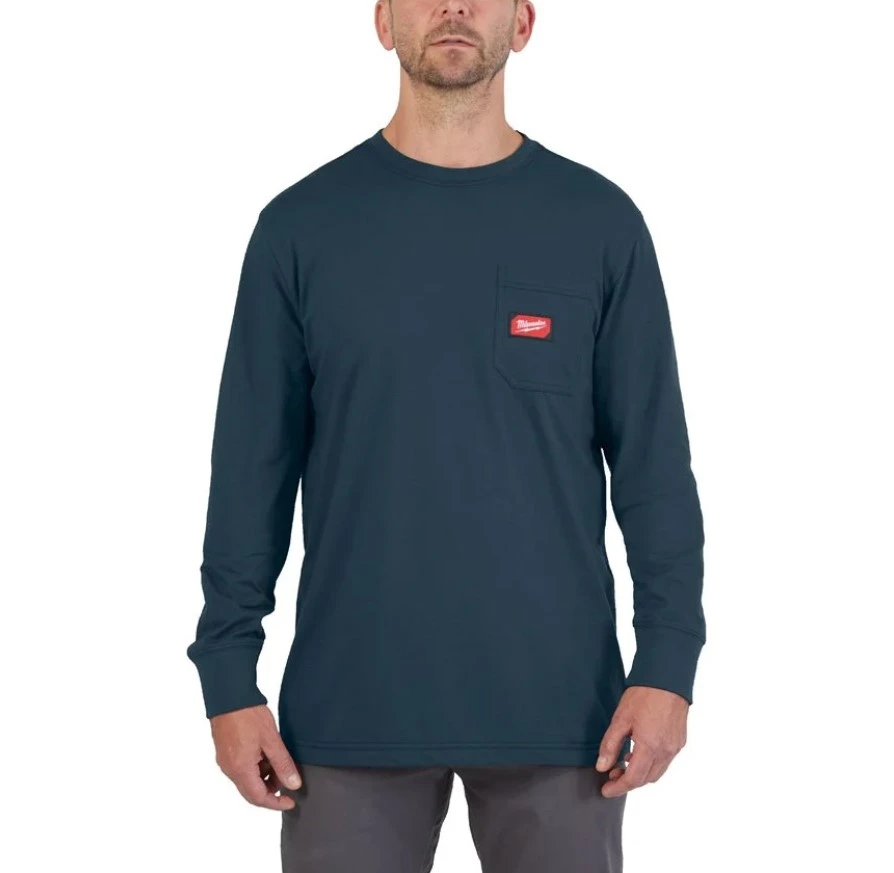MILWAUKEE Футболка с длинными рукавами синяя размер XL | 4932493046