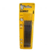 DeWalt DT2169 Полотно пильное, HСS, удлиненные, дерево/ДСП, б.пр.рез,100мм, 5 шт.