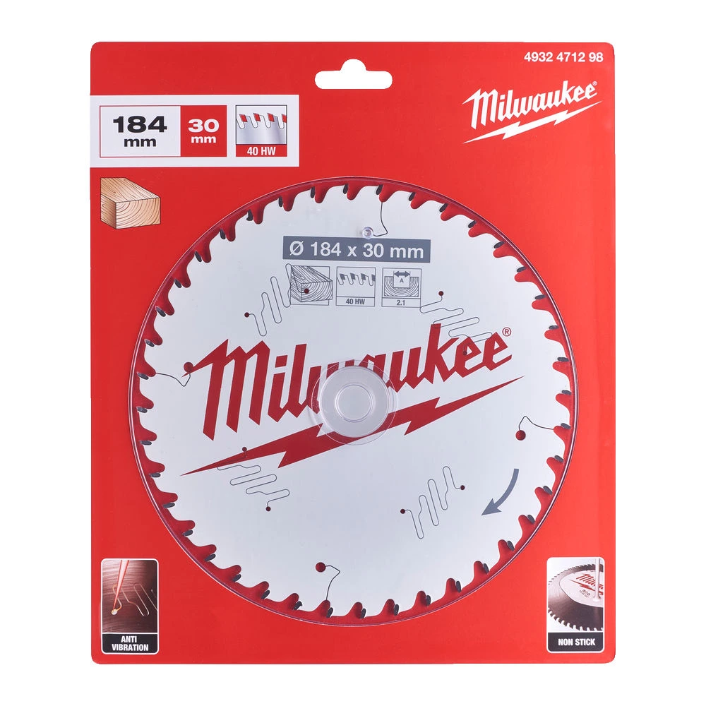 MILWAUKEE Диск пиляльний PFTE THIN KERF , Ø184х30х2,1мм, 48 зуб. | 4932471298