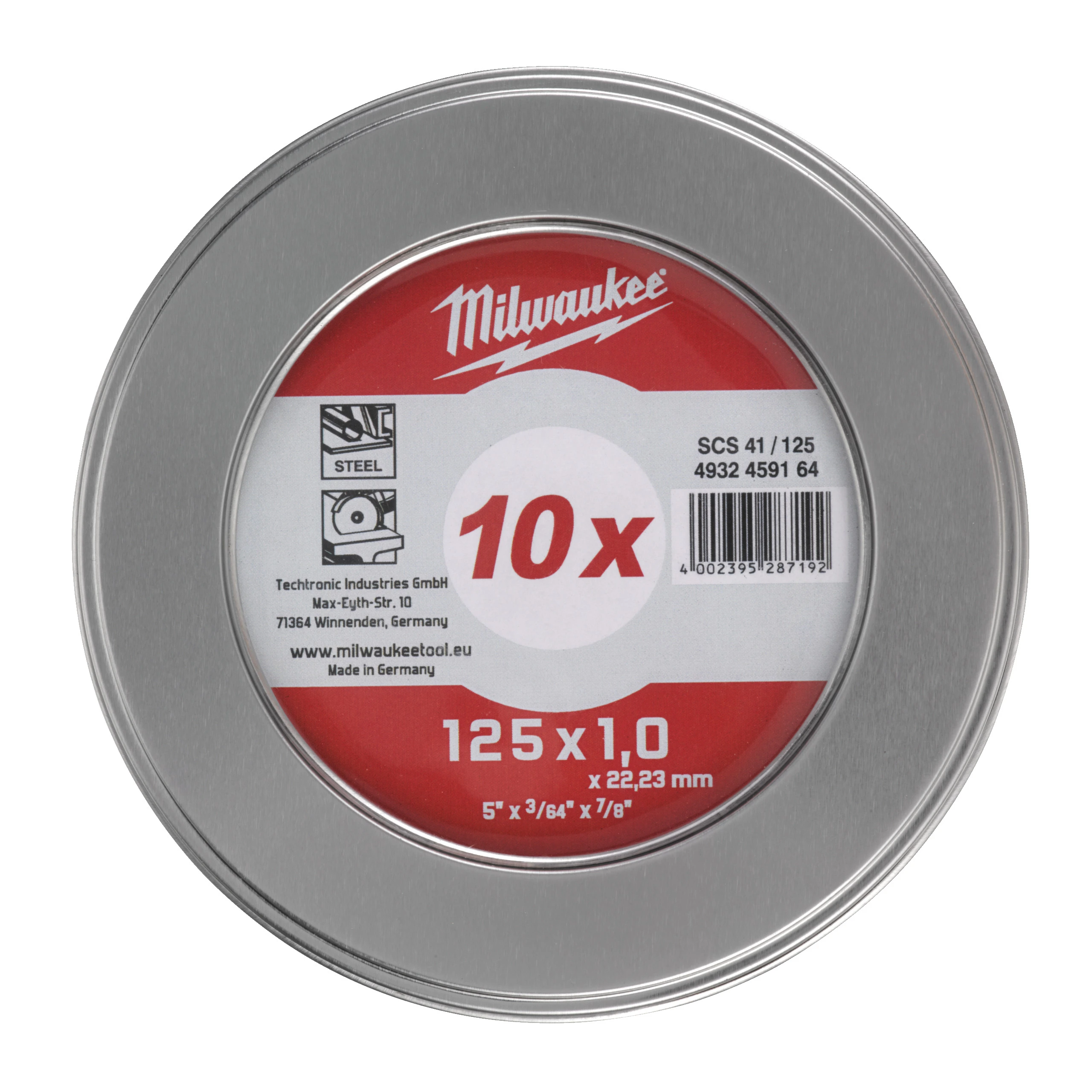 MILWAUKEE Отрезной диск SCS 41/125x1 PRO+ (10 шт) в металлическом боксе | 4932478998