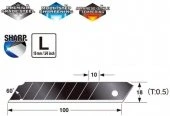 TAJIMA Лезвия сегментные 18мм Razar Black Blades LCB50RBC, 10 шт.