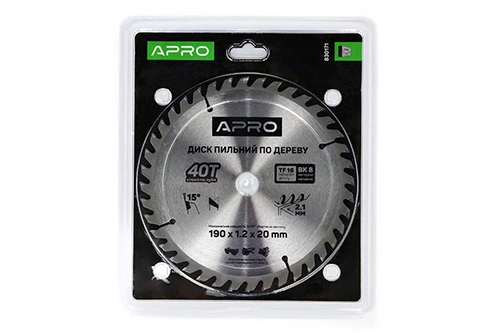 Диск пильний по дереву 190х20(16)х40Т APRO
