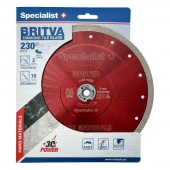 Specialist+ 11/2-4230 Диск алмазний BRITVA 230x2x22
