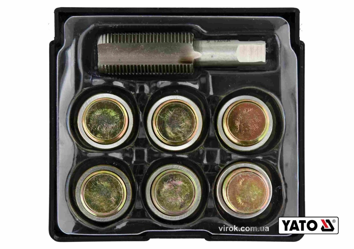 YATO Набір для ремонту оливних пробок YATO : з алюмінієвими прокладками, різьба- М20 х 1.5, 6 шт  | 