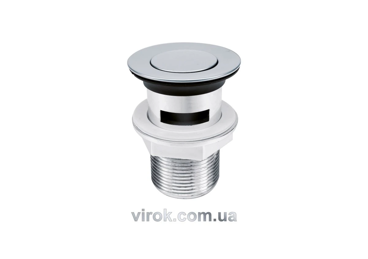 Пробка автомат пластикова з гвинтом G5/4" до раковин з переливом  | 75483