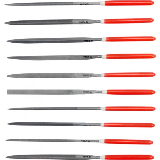 YATO Надфілі YATO : L= 180/85 мм, b= 5 мм. Набір 10 шт.  | YT-6165