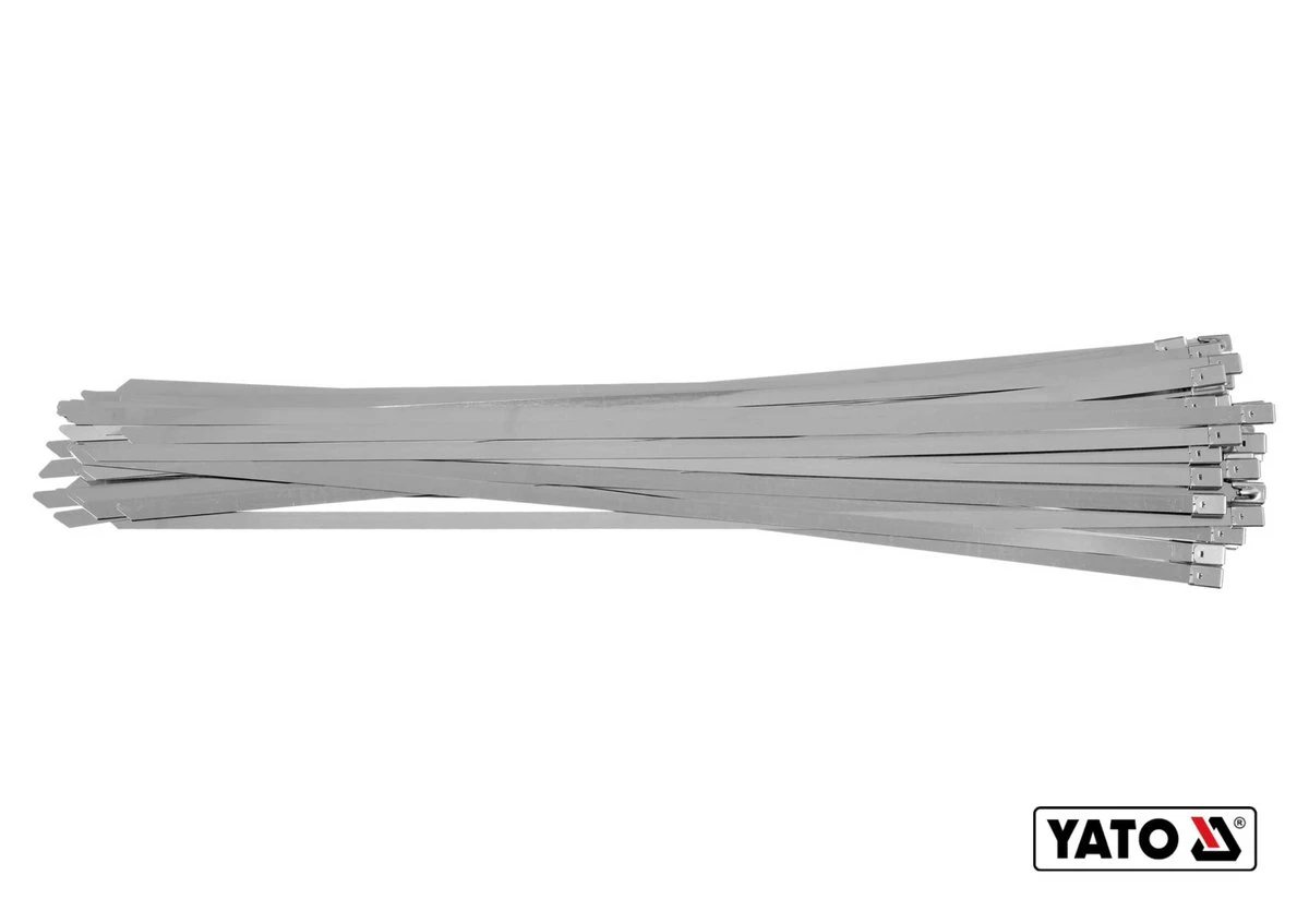 YATO Хомут затискний YATO : 8 х 500 мм з нержавіючої сталі, пак. 50 шт  | YT-70586