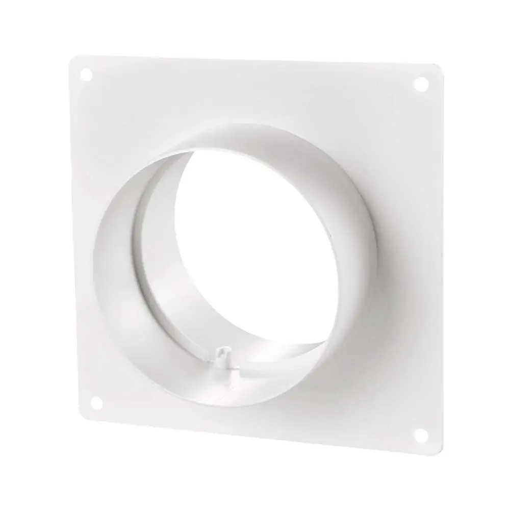 Зєднувач круглих каналів, d 100 мм, з накладною пластиною 150х150 мм Air | 61-480-1