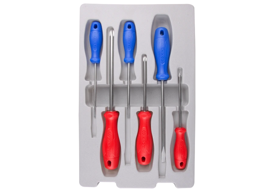 KING TONY Набір викруток (плоский та хрестовий шліц) 6 од. | 35116MR01