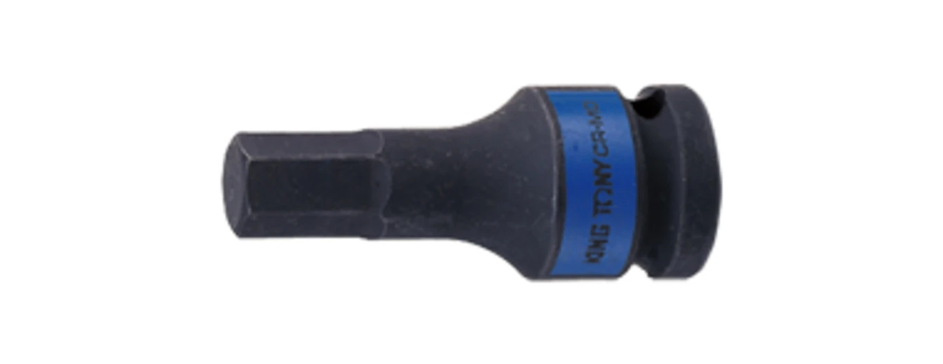 KING TONY Шестигранник ударный в головке 1/2" 60mm DR*17mm | 405517M