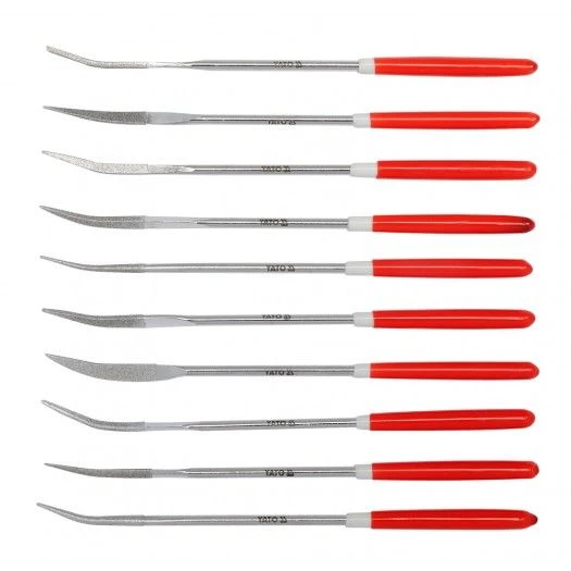 YATO Надфілі алмазні YATO з різними формами, l= 140/30 мм, Набір. 10 шт.  | YT-6146