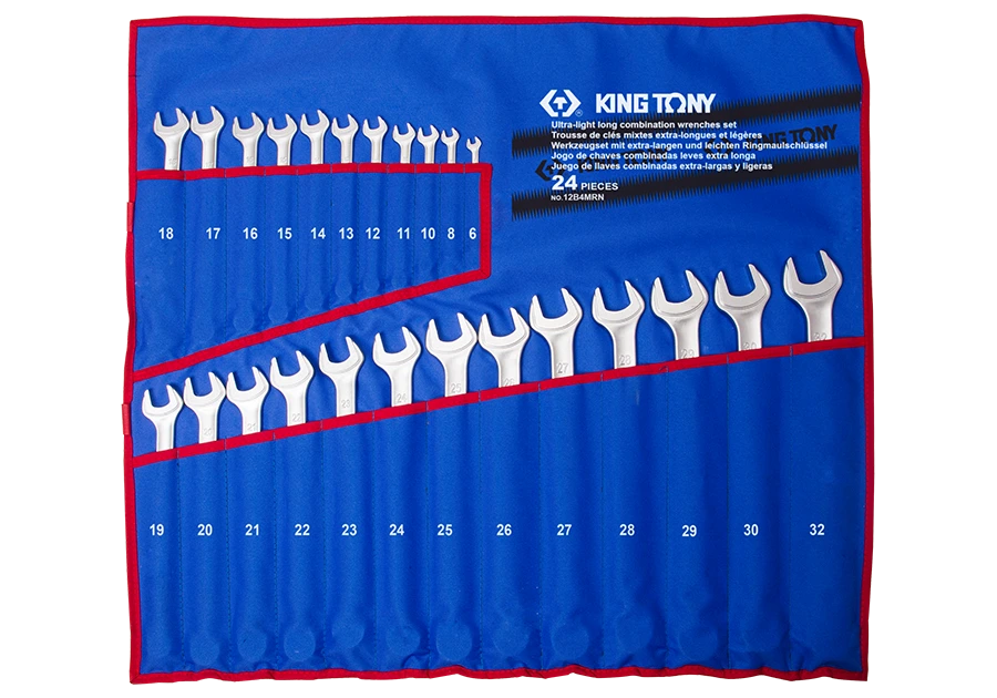 KING TONY Набор ключей комби 24шт. (6-32мм).удлиненных легкие | 12B4MRN