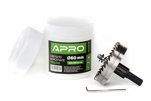 Свердло корончате HSS/М2 Ø60мм APRO