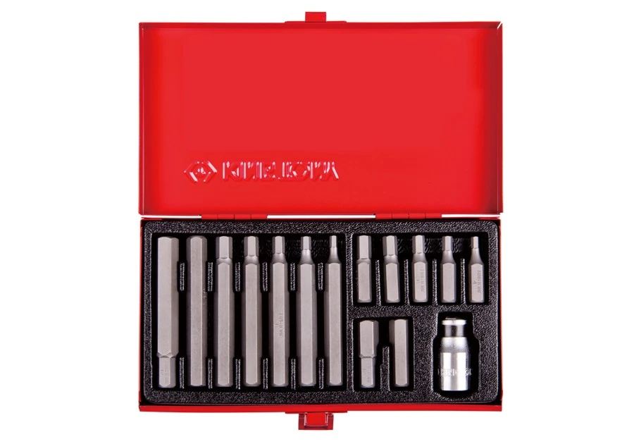 KING TONY Набор бит 15 ед. хвостовик 10мм (HEX) | 1015MQ