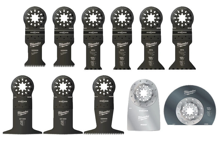 MILWAUKEE Набір полотен STARLOCKдля багатофункціонального інструмента, (11шт) | 48906090