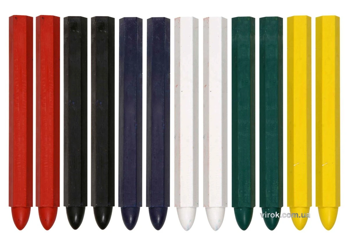 YATO Крейда маркувальна для різних поверхонь YATO : 120 x 12 мм, різні кольори, 12 шт  | YT-69930