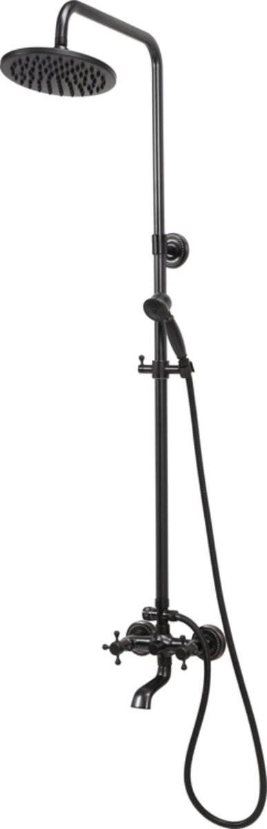 FALA Душовий комплект RETRO BLACK 1 : 2 функції, регульована висота 95-130 см  | 75809