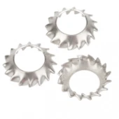 Шайба нержавеющая DIN 6798 V или UNI 8842 V c наружными зубчиками коническая